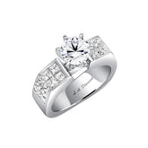 1-1/4 CT. T.W. Diamond Engagement Ring in 14K White Gold - LA DIAMOND